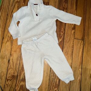 Crewcuts Cream Quilted Toddler Pullover 3T